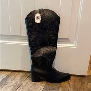 Black Heeled Cowboy Boots